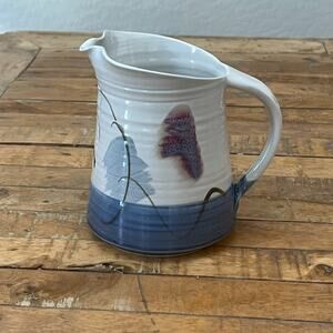 Jerry Pollari Studio Art Pottery Pitcher 7" Signed